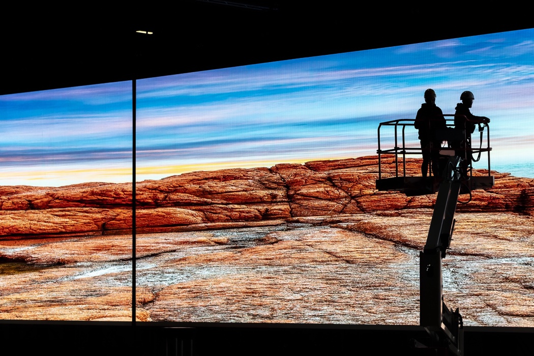 karamel montaje pantalla LED 1050x700 pantalla LED gigante